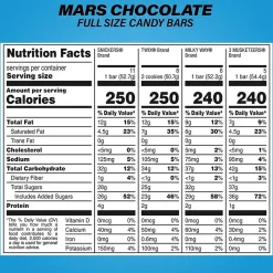 Chocolate<Hershey's Hershey Chocolate Full Size Variety/Mar's Chocolate Full Size Variety (600-04055)