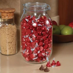 Chocolate<KISSES HERSHEY'S Red Foil Milk Chocolate Pieces, 66.67 oz. (HEC60286)