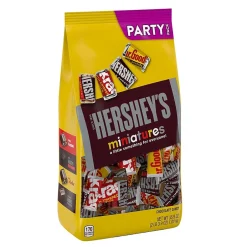 Chocolate<Hershey's Miniatures Assorted Chocolate Candy Party Pack, 35.9 oz (HEC21458)