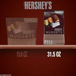 Chocolate<Hershey's Nuggets Assorted Chocolate Candy Party Pack, 31.5 oz (HEC01878)