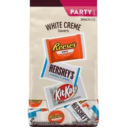 Chocolate<Hershey's Whie Crème Lovers Snack Size Reese's, & KiKat White Chocolate Candy Bar, 31.6 oz. (246-00353)