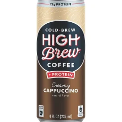 Coffee<High Brew Coffee , Creamy Cappuccino + Protein, 8 Oz., 12/PK