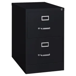 Hirish 25" Deep Vertical File Cabinet, Legal, 2-Drawer, Black File Cabinets