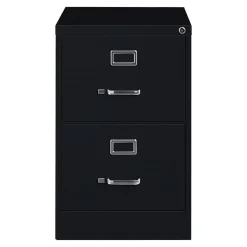 Hirish 25" Deep Vertical File Cabinet, Legal, 2-Drawer, Black File Cabinets
