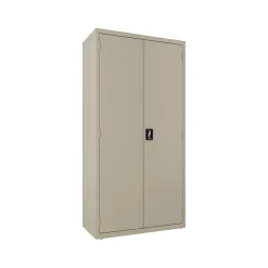 Clearance 72" Steel Wardrobe Cabinet with 4 Shelves, Putty (22631) Storage Cabinets