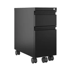 Best 2-Drawer Mobile Vertical File Cabinet, Letter/Legal Size, Lockable, 21.75"H x 10"W x 19.88"D, Black (22651) File Cabinets