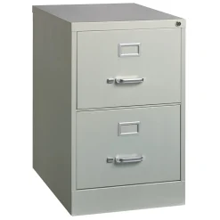 Clearance 2-Drawer Vertical File Cabinet, Legal Size, Lockable, 28.37"H x 18"W x 25"D, Light Gray (14414) File Cabinets