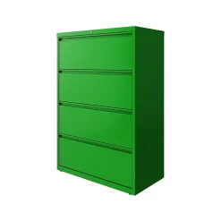 HL10000 Series 4-Drawer Lateral File Cabinet, Locking, Letter/Legal, Screaming Green, 36