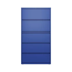 Sale HL10000 Series 5-Drawer Lateral File Cabinet, Locking, Letter/Legal, Classic Blue, 36" (24260) File Cabinets