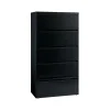 Best HL10000 Series 5-Drawer Lateral File Cabinet, Locking, Letter/Legal, Black, 36" (17902) File Cabinets