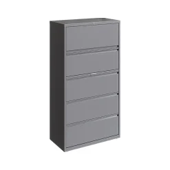 HL10000 Series 5-Drawer Lateral File Cabinet, Locking, Letter/Legal, Arctic Silver, 36" (23747) File Cabinets
