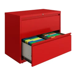 Best HL10000 Series 2-Drawer Lateral File Cabinet, Locking, Letter/Legal, Lava Red, 36