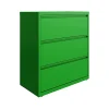 Clearance HL10000 Series 3-Drawer Lateral File Cabinet, Locking, Letter/Legal, Screaming Green, 36" (24253) File Cabinets