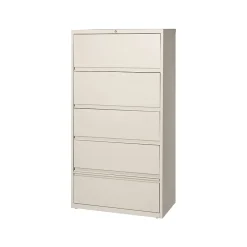 HL10000 Series 5-Drawer Lateral File Cabinet, Locking, Letter/Legal, Putty, 36" (17901) File Cabinets