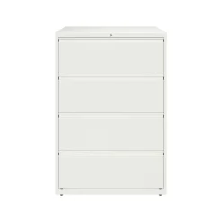 Outlet HL10000 Series 4-Drawer Lateral File Cabinet, Locking, Letter/Legal, White, 36" (23702) File Cabinets