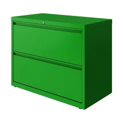 Best HL10000 Series 2-Drawer Lateral File Cabinet, Locking, Letter/Legal, Screaming Green, 36
