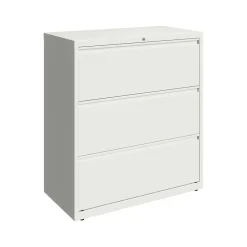 Online HL10000 Series 3-Drawer Lateral File Cabinet, Locking, Letter/Legal, White, 36" (23701) File Cabinets