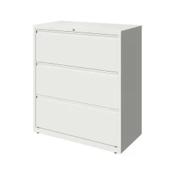 Online HL10000 Series 3-Drawer Lateral File Cabinet, Locking, Letter/Legal, White, 36