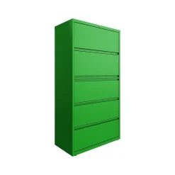 Online HL10000 Series 5-Drawer Lateral File Cabinet, Locking, Letter/Legal, Screaming Green, 36" (24259) File Cabinets