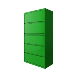 Online HL10000 Series 5-Drawer Lateral File Cabinet, Locking, Letter/Legal, Screaming Green, 36