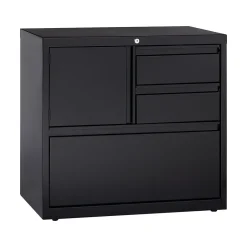 Clearance HL8000 Series 3-Drawer Lateral File Cabinet, Locking, Letter/Legal, Black, 30" (19628) File Cabinets
