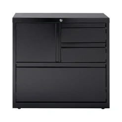 Clearance HL8000 Series 3-Drawer Lateral File Cabinet, Locking, Letter/Legal, Black, 30" (19628) File Cabinets