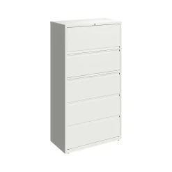 Sale HL10000 Series 5-Drawer Lateral File Cabinet, Locking, Letter/Legal, White, 36" (23703) File Cabinets