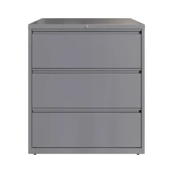 Best HL10000 Series 3-Drawer Lateral File Cabinet, Locking, Letter/Legal, Arctic Silver, 36" (23745) File Cabinets