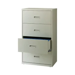 Clearance HL1000 Series 4-Drawer Lateral File Cabinet, Letter/Legal Size, Lockable, 52.5