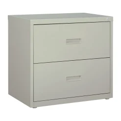 Sale HL1000 Series 2-Drawer Lateral File Cabinet, Letter/Legal Size, Lockable, 28"H x 30"W x 18.63"D, Light Gray (19439) File Cabinets