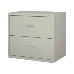 Sale HL1000 Series 2-Drawer Lateral File Cabinet, Letter/Legal Size, Lockable, 28"H x 30"W x 18.63"D, Light Gray (19439) File Cabinets