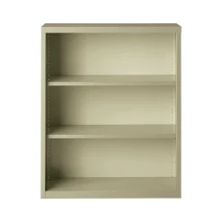 Online HL8000 Series 42"H 3-Shelf Bookcase with Adjustable Shelves, Putty Steel (21989) Bookcases