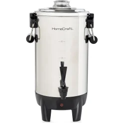 Coffee Makers<HomeCraft HCCU30SS 30-Cups Coffee Urn, Silver/Black