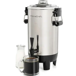 Coffee Makers<HomeCraft HCCU30SS 30-Cups Coffee Urn, Silver/Black