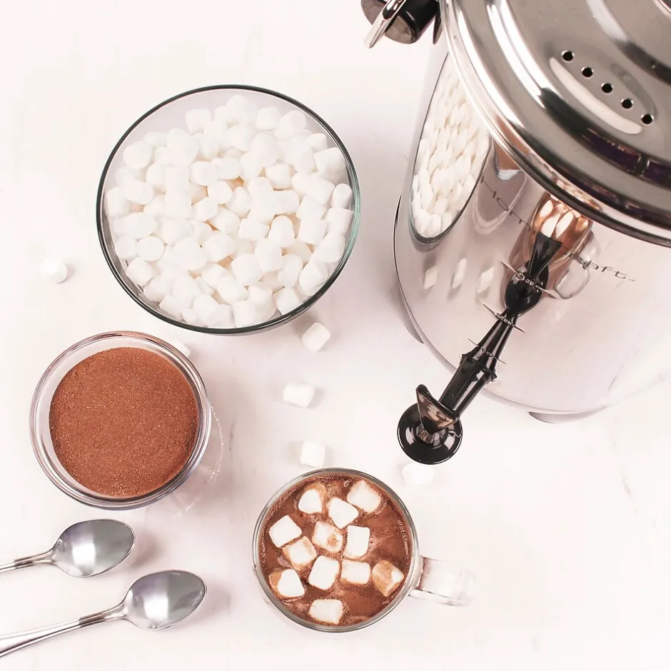 Coffee Makers<HomeCraft HCCU30SS 30-Cups Coffee Urn, Silver/Black