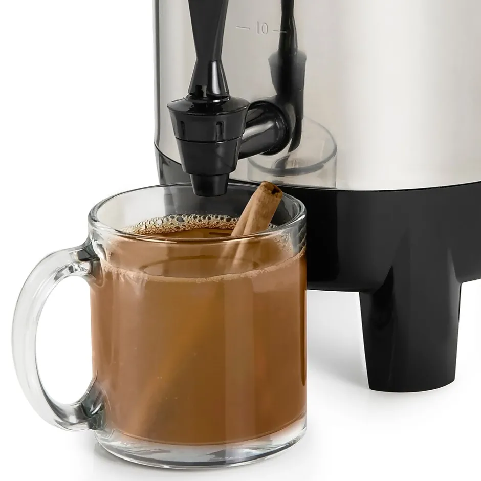 Coffee Makers<HomeCraft HCCU30SS 30-Cups Coffee Urn, Silver/Black