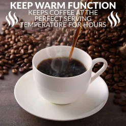 Coffee Makers<HomeCraft HCPC10SS 10-Cups Stainless Steel Coffee Percolator, Silver/Black