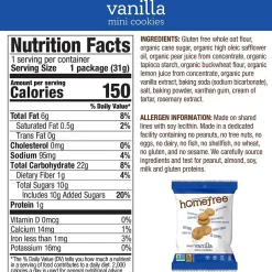 Cookies<HomeFree Gluten Free Cookies Variety Pack, 1.1 oz., 20/Box (600-00264)