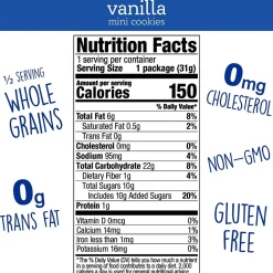 Cookies<HomeFree Gluten Free Mini Vanilla Cookies, 1.1 oz., 10/Pack (307-00362)