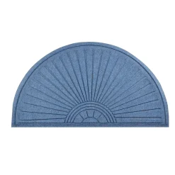 Floor Mats<HomeTrax Designs Guzzler Sunburst Door Mat, 23" x 44", Blue (169F0024BU)