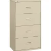 4 Drawers Lateral File Cabinet, Letter/Legal, Putty, 36"W (BSX484LL) File Cabinets