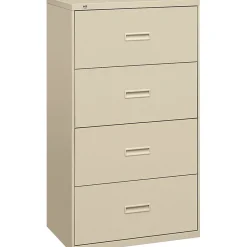 4 Drawers Lateral File Cabinet, Letter/Legal, Putty, 36"W (BSX484LL) File Cabinets