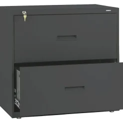 Outlet 400 Series 2-Drawer Lateral File Cabinet, Letter/Legal Size, Lockable, 28.375"H x 30"W x 19.25"D, Charcoal (432LS) File Cabinets