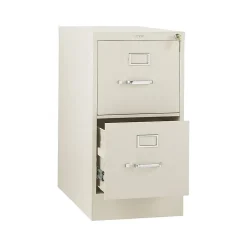 Discount 310 Series 2-Drawer Vertical File Cabinet, Letter Size, Lockable, 29"H x 15"W x 26.5"D, Putty (312PL) File Cabinets