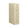Outlet 310 Series 4-Drawer Vertical File Cabinet, Letter Size, Lockable, 52"H x 15"W x 26.5"D, Putty (314PL) File Cabinets