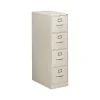 Best 310 Series 4-Drawer Vertical File Cabinet, Letter Size, Lockable, 52"H x 15"W x 26.5"D, Light Gray (314PQ) File Cabinets