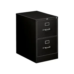 New 310 Series 2-Drawer Vertical File Cabinet, Legal Size, Lockable, 29"H x 18.25"W x 26.5"D, Black (312CPP) File Cabinets