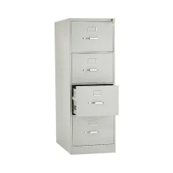 Hot 310 Series 4-Drawer Vertical File Cabinet, Legal Size, Lockable, 52"H x 18.25"W x 26.5"D, Light Gray (314CPQ) File Cabinets
