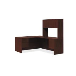 Hot 10500 Series L-Workstation, Stack-On Storage, 66"W x 78"D, Mahogany Finish (105LLH6630N) Office Desks