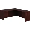 10500 Series Right L-Shaped Office Desk, 72"W, Mahogany L-Desks